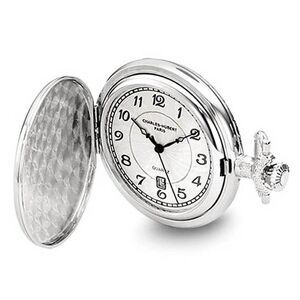 Charles Hubert Chrome-finish Unicorn Shield Pocket Watch
